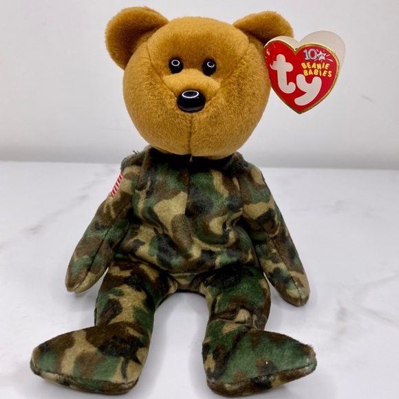 2003 Ty Hero Beanie Bear - Picture 1 of 12